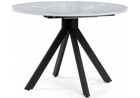 Стол стеклянный Woodville Бетина черный, белый