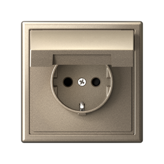 Розетка ArtGallery 16А IP20 с заземл. со шторками с крышкой быстрозажим. клем. механизм шампань SE GAL000546S