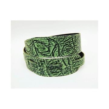 FL8015LT Leather Tigina Ремень для гитары, кожаный, древо жизни, Fidel