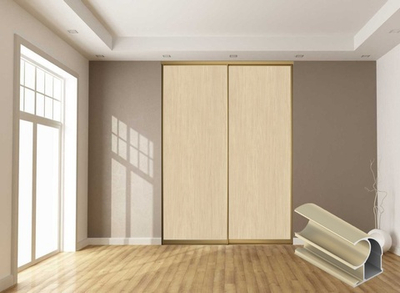 Дверь-купе 2850*600(700,800,900) мм, золото матовое, Дуб дымчатый LAMARTY