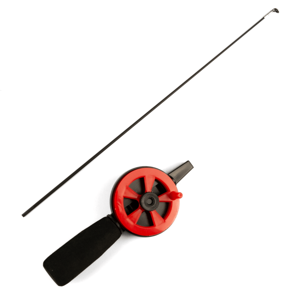 Зимняя удочка WestMan "Муха", хлыст графит, средне-жесткий (30см), Красно-черный