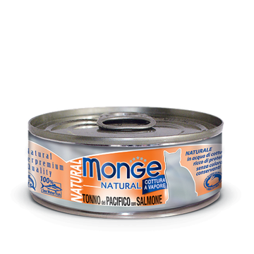Monge Cat Natural консервы для кошек с тунцом и лососем 80 гр