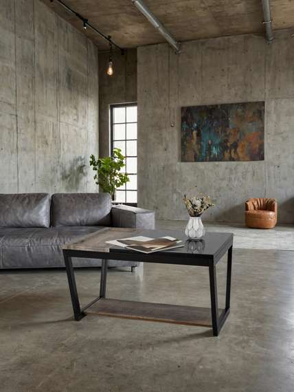 Стол журнальный BeautyStyle 31 дуб крымский состаренный/венге/стекло черное