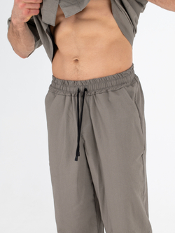 Костюм льняной с брюками. Хаки