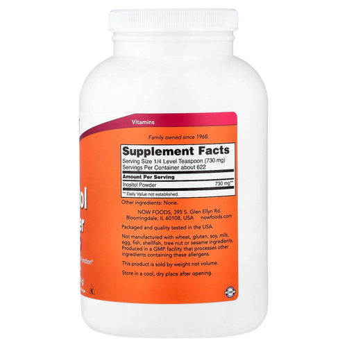 NOW Foods, порошок из инозитола, 454 г (1 фунт)