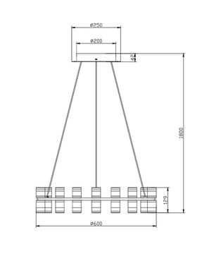 Подвесная люстра 27W 4000K 4323-9P золото матовое Jongleur Favourite