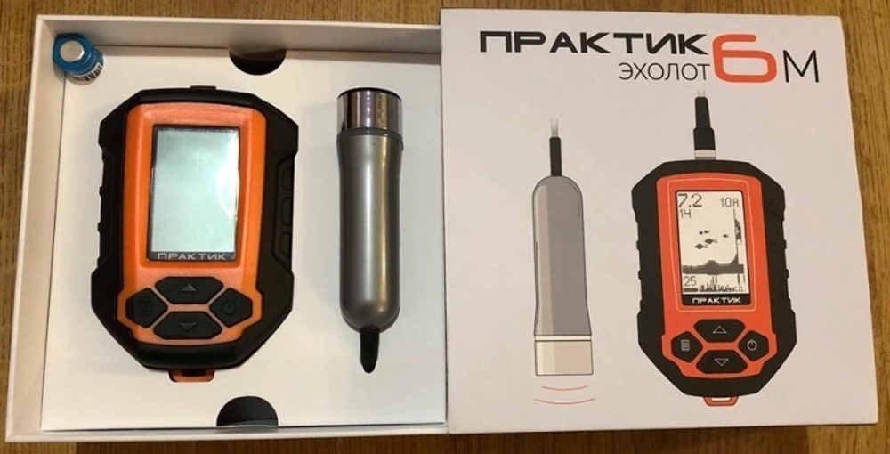 Эхолот Практик 6M 128х64 40° 107х70х28мм 225г кабель 2м