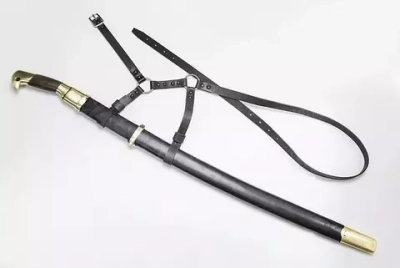 Портупея казачья ременная кожаная, черная