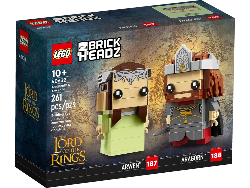Конструктор LEGO BrickHeadz 40632 Властелин колец: Арагорн и Арвен