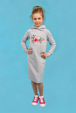 Детское платье с капюшоном 9-12 лет