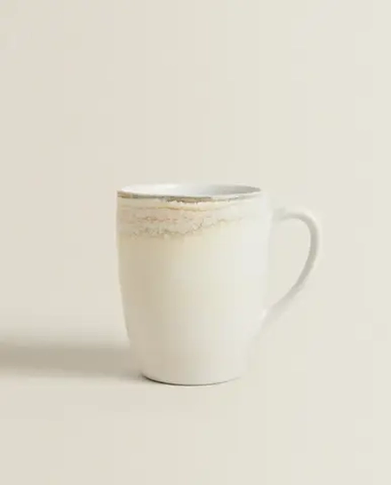 ZARA HOME КЕРАМИЧЕСКАЯ КРУЖКА, ЭКРЮ