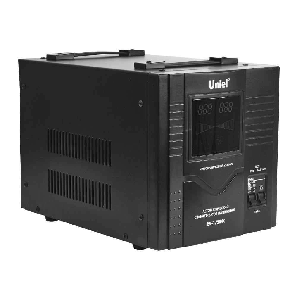 RS-1-3000 Стабилизатор Uniel релейный однофазный. 3.0 кВА.