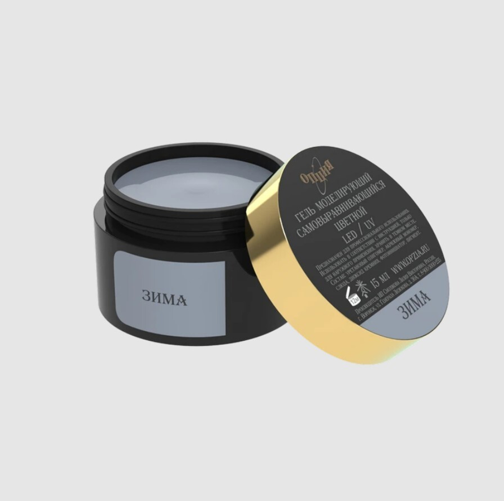 Опция Гель моделирующий цветной Зима самовыравнивающийся, 15мл