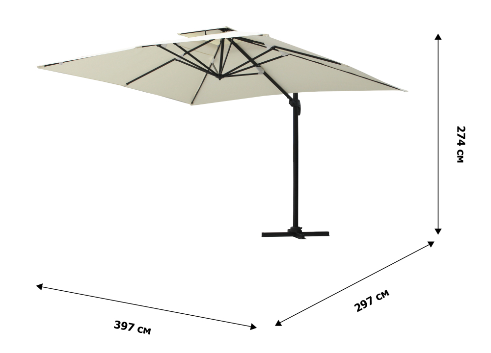 Зонт Garden Story Килт MAX (светло-бежевый) 1 уп.