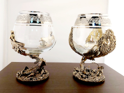 Набор из 2-х бокалов для коньяка "Рыбалка. Осетр" (подарочный футляр)