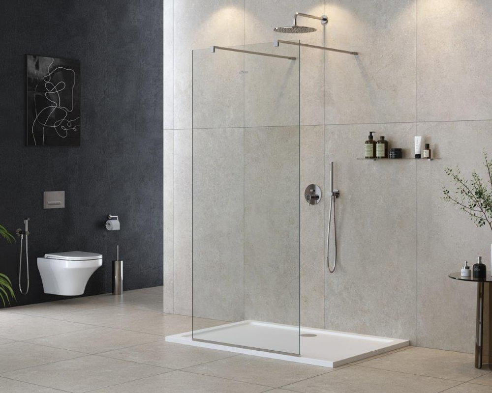 Душевая перегородка Cezares LIBERTA-L-2-115-120-C-Cr профиль хром, стекло прозрачное