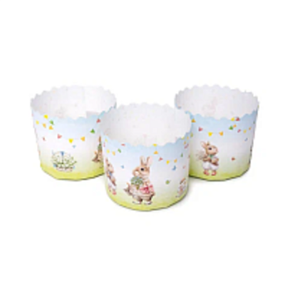 Форма для кулича(114) D110 H85мм РЕТРО ЗАЙЦЫ