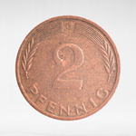 Germany, 2 Pfennigs, 1976, (Karlsruhe Mint - "G"), VF
