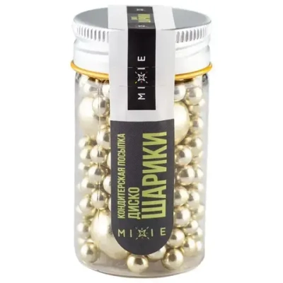 Посыпка фирменная MIXIE "Диско Шарики" Золото  45г