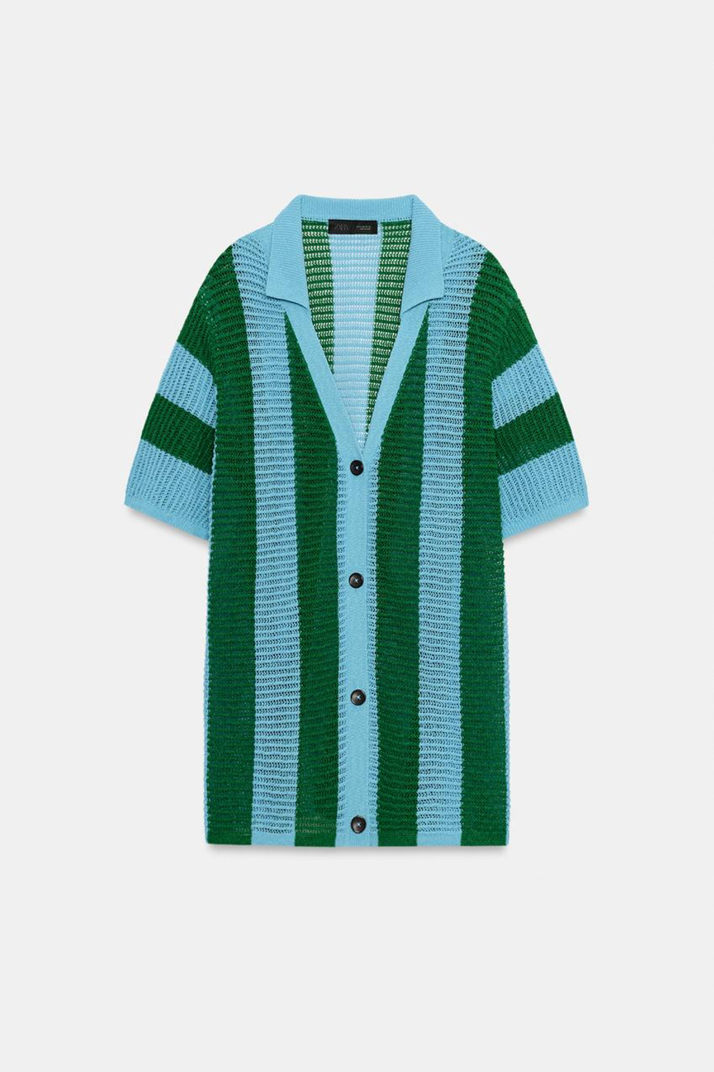 ZARA ТРИКОТАЖНОЕ ПОЛО В ПОЛОСКУ, ПОЛОСКИ