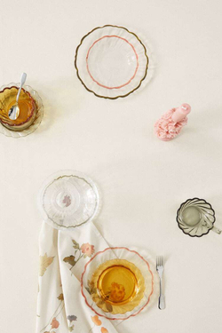 ZARA HOME ХЛОПЧАТОБУМАЖНАЯ СКАТЕРТЬ С ОКРАШЕННЫМИ НИТЯМИ, ЗЕЛЕНЫЙ