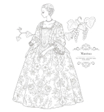 Dresses/Robes and Ceremonial Kimonos. Coloring Book