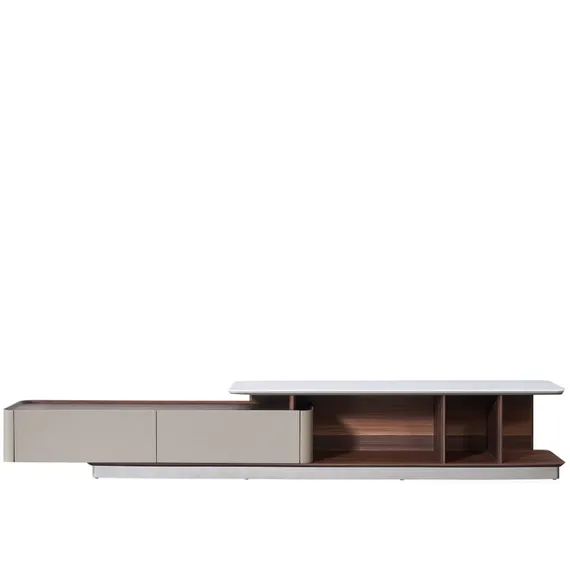 Тумба под ТВ Almeria, 200 см, керамогранит с рисунком Calacatta Borghini