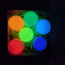 Набор светящихся в темноте акриловых красок AcidColors Luminescent для творчества 6 цветов х 20г (120г)