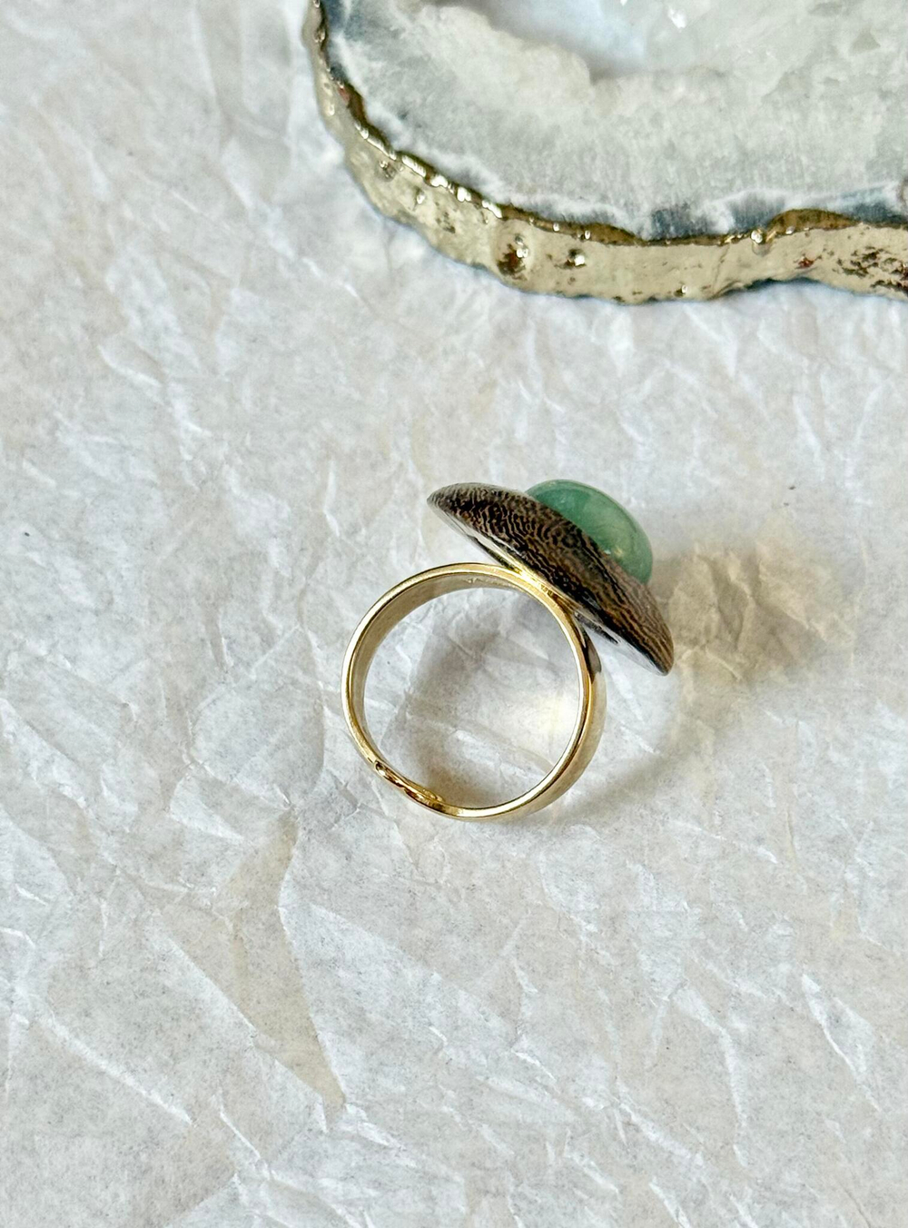Кольцо Nature Bijoux, Aventurine, разъемное, с авантюрином и деревом роблес, NB25.1-19-25752 (зелены