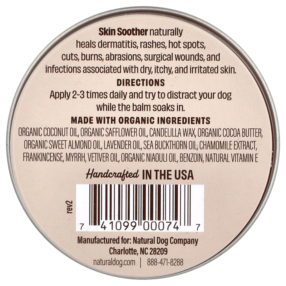 Natural Dog Company, Успокаивающее средство для кожи, 59 мл (2 унции)