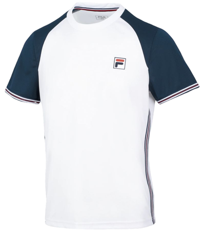 Футболка для мальчика теннисная Fila T-Shirt Alfie Boys - white/peacoat blue