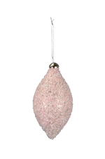 Елочное украшение "Пика искристая роза" 8x15см стекло