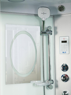 Душевая кабина WeltWasser (ВельтВассер) Halle 1004, с высоким поддоном, с электрикой и ГМ, 100x100x217