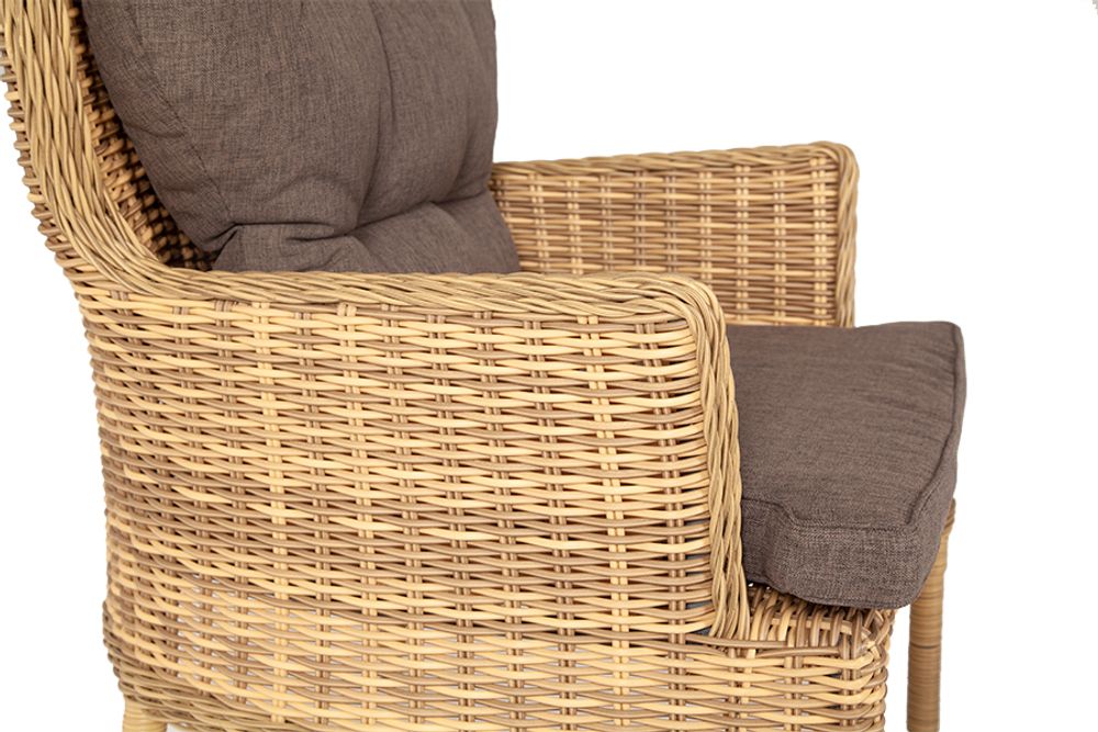 "Алиса" кресло плетеное, цвет соломенный