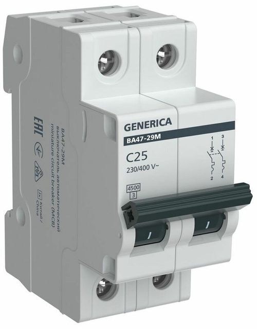Автомат "GENERICA" 25А 2р