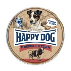 Happy Dog Natur Line консервы для собак паштет (телятина с сердцем) 125 гр