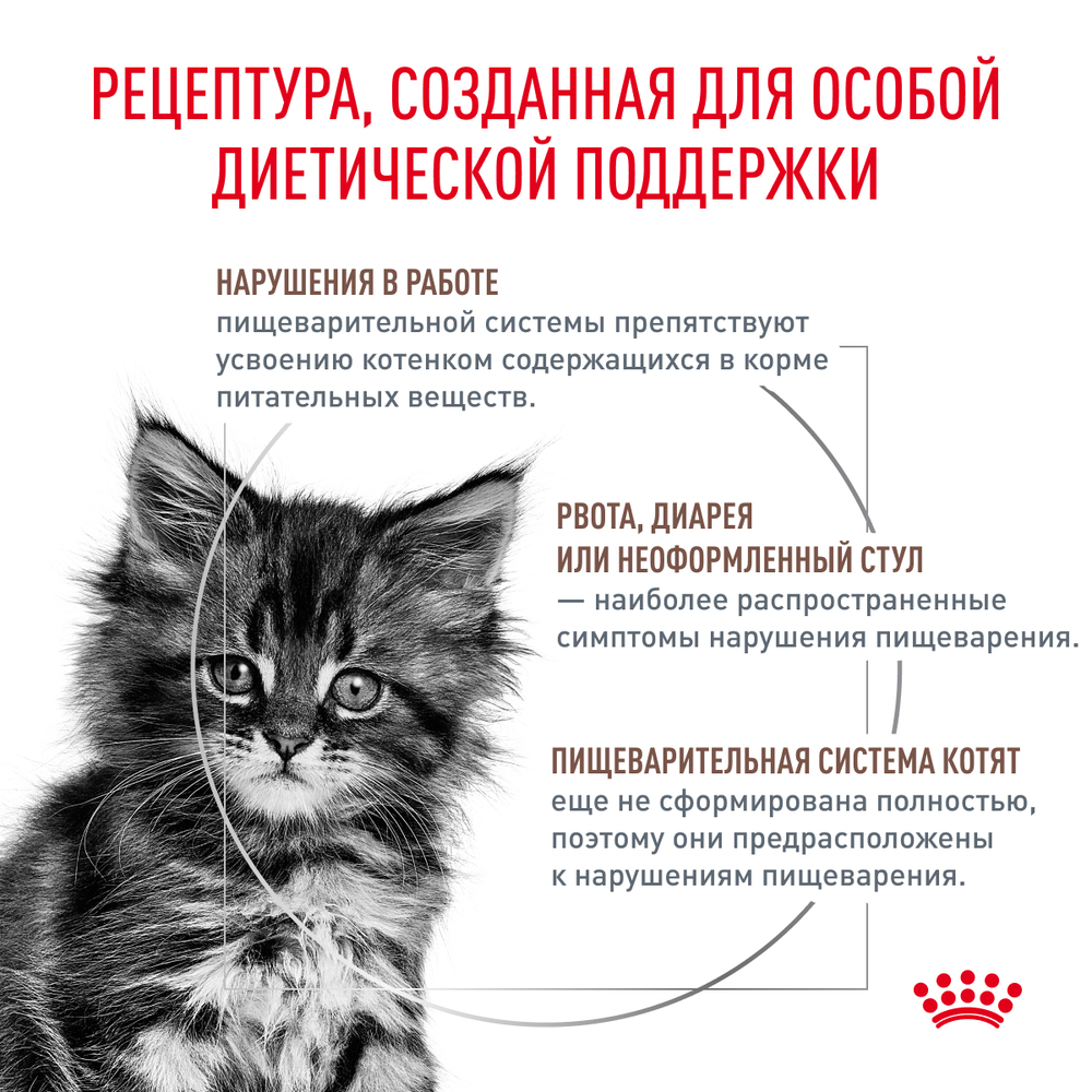 ROYAL CANIN Gastrointestinal Kitten Корм сухой для котят от 2 до 10 месяцев при нарушениях пищеварения, 400 г