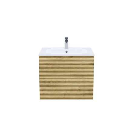 Тумба с умывальником IDDIS Bild, подвесная, 60 см, дуб светлый, BIL60V0i95K