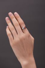 Кольцо Crystal EYE с кораллом