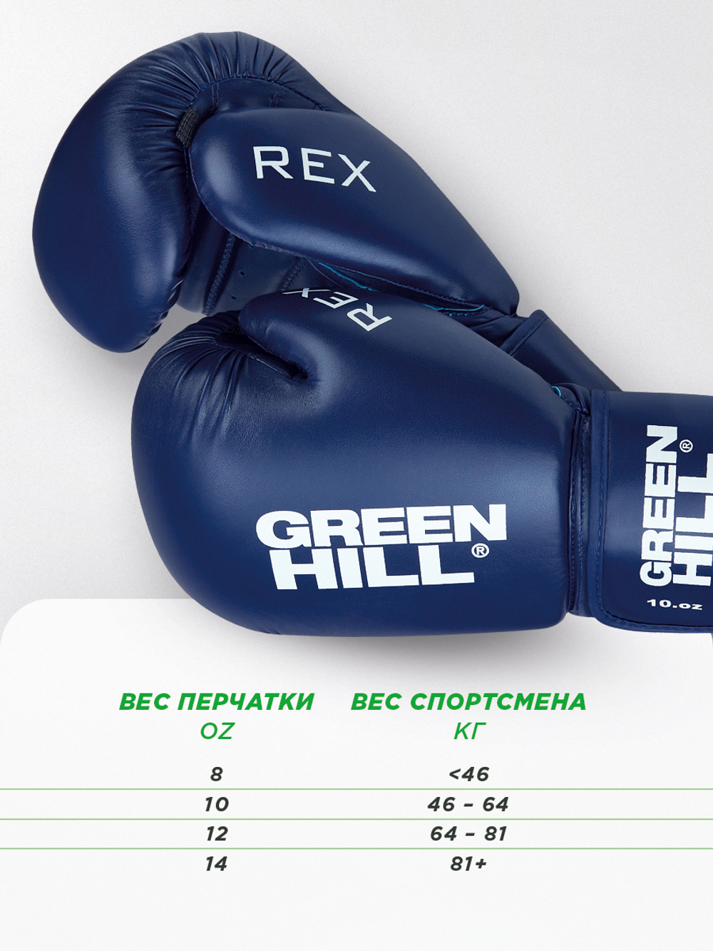 BGR-2272 Боксерские перчатки REX синие