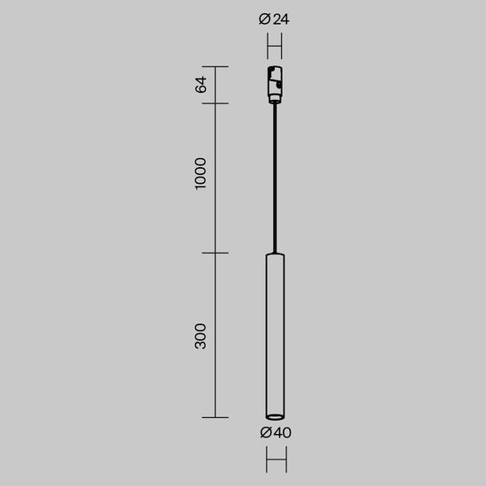 Трековый подвесной светильник Technical TR210-1-5W3K-M-B