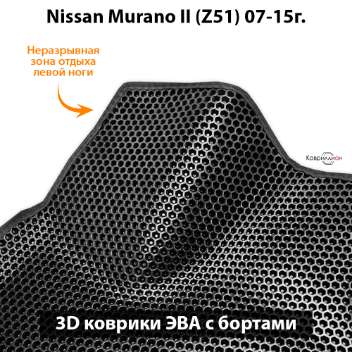 Передние автомобильные коврики ЭВА с бортами для Nissan Murano II (Z51) 07-15г.