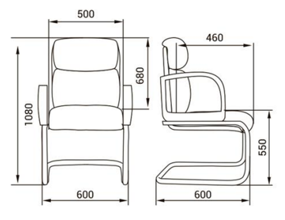 Кресло для руководителя НАДИР ХРОМ КОНФ