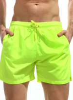 Однотонные пляжные шорты средней длины (Размер: M) (Цвет: оранжевый)