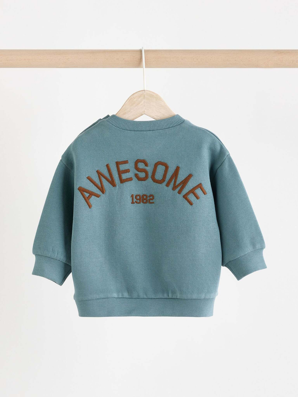 Свитшот и спортивные брюки в комплекте для малышей Next 984-910, Бирюзовый, Коричневый