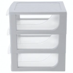 Комод - органайзер «Econova», 3 ящика, формат А5, цвет светло-серый, 19,5*25,4*26,4см