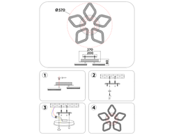 Ambrella Потолочный светодиодный светильник с RGB подсветкой и пультом Original FA3925