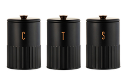 Набор банок для сыпучих продуктов 3шт 1.45л Maxwell&Williams Astor чёрный