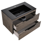 Тумба под раковину Vincea Chiara 2D 800 подвесная, 2 выкатных ящика soft-close, R.Oak