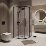 Душевой уголок Niagara Nova NG-6826-34BLACK 90х90 стекло прозрачное/профиль черный матовый